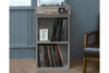 Way Basics Eco Friendly Vinyl Record Cube 2-Shelf|gray lifestyle