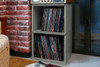 Way Basics Eco Friendly Vinyl Record Cube 2-Shelf|gray lifestyle