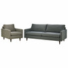 Wes Sofa (Bebop Grade, Shade Fabric w/ Walnut Legs)