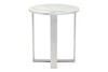 Atlas End Table|stone_and_stainless_steel