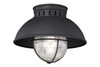 Harwich Outdoor Flush Mount Ceiling Light|textured_black