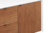 2 Door 4 Drawer 4A Credenza|walnut_front___siena_handles___parallel_legs