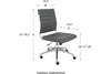 Axel Low Back Office Chair w/o Armrests|grey
