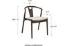 Blanche Side Chair|natural_fabric_seat_and_dark_walnut_frame