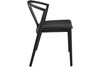 Blanche Side Chair|black_leatherette_seat_and_black_frame