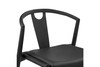 Blanche Side Chair|black_leatherette_seat_and_black_frame