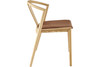 Blanche Side Chair|dark_tan_leatherette_seat_and_natural_frame