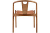 Blanche Side Chair|dark_tan_leatherette_seat_and_walnut_frame