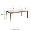 Haldis 71 Inch Rectangle Table|white