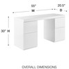Tresero Desk 21x55 Inch|white