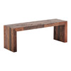 Vintage Small Bench Light Brown|brown