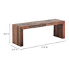 Vintage Small Bench Light Brown|brown lifestyle
