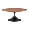 Astrid 36 Inch Round Coffee Table|walnut_matte_black
