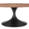 Astrid 36 Inch Round Coffee Table|walnut_matte_black
