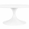 Astrid 36 Inch Round Coffee Table|matte_white_high_gloss_white
