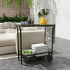 Enid 32 Inch Outdoor Cart|dark_green lifestyle