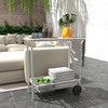Enid 32 Inch Outdoor Cart|white lifestyle
