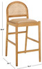 Laylie Rattan Counter Stool|tan_natural