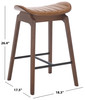 Elline Wood And Vegan Leather Counter Stool (Set of 2)|walnut_brown