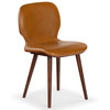 Tazmyn Leather Dining Chair|brown_walnut