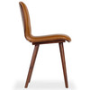 Tazmyn Leather Dining Chair|brown_walnut