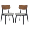 Divya Wood And Linen Dining Chair (Set of 2)|walnut_black_light_grey