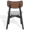 Divya Wood And Linen Dining Chair (Set of 2)|walnut_black_light_grey
