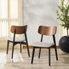 Divya Wood And Linen Dining Chair (Set of 2)|walnut_black_light_grey