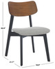 Divya Wood And Linen Dining Chair (Set of 2)|walnut_black_light_grey