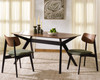 Divya Wood And Linen Dining Chair (Set of 2)|walnut_black_olive_green