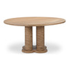 Treccia Round Dining Table Oak|natural