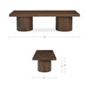 Hadley Coffee Table Warm Brown|brown lifestyle