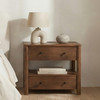 Lottie Charging Nightstand Brown|brown lifestyle