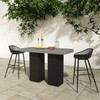 Lithic Outdoor Bar Table Grey|grey lifestyle