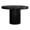 Cassius Round Outdoor Dining Table Black|black