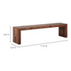 Vintage Large Bench Light Brown|brown lifestyle
