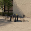 Mira Outdoor Dining Chair Black|black lifestyle