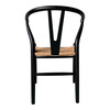 Ventana Dining Chair Black And Natural (Set of 2)|multicolor