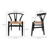 Ventana Dining Chair Black And Natural (Set of 2)|multicolor lifestyle