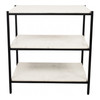 Trine Nightstand White Marble|white