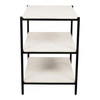 Trine Nightstand White Marble|white