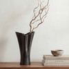 Yeri Cast Aluminum Vase Black|black lifestyle