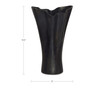 Yeri Cast Aluminum Vase Black|black lifestyle