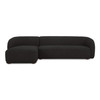 Faye Left Sectional Black Boucle|black