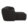 Faye Left Sectional Black Boucle|black