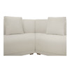 Fraser 3 Piece Modular Sectional with Wedge Slipper|white