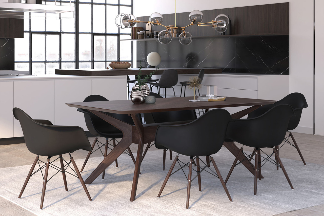 Sigrid Molded Plastic Armchair 7-Piece Dining Set