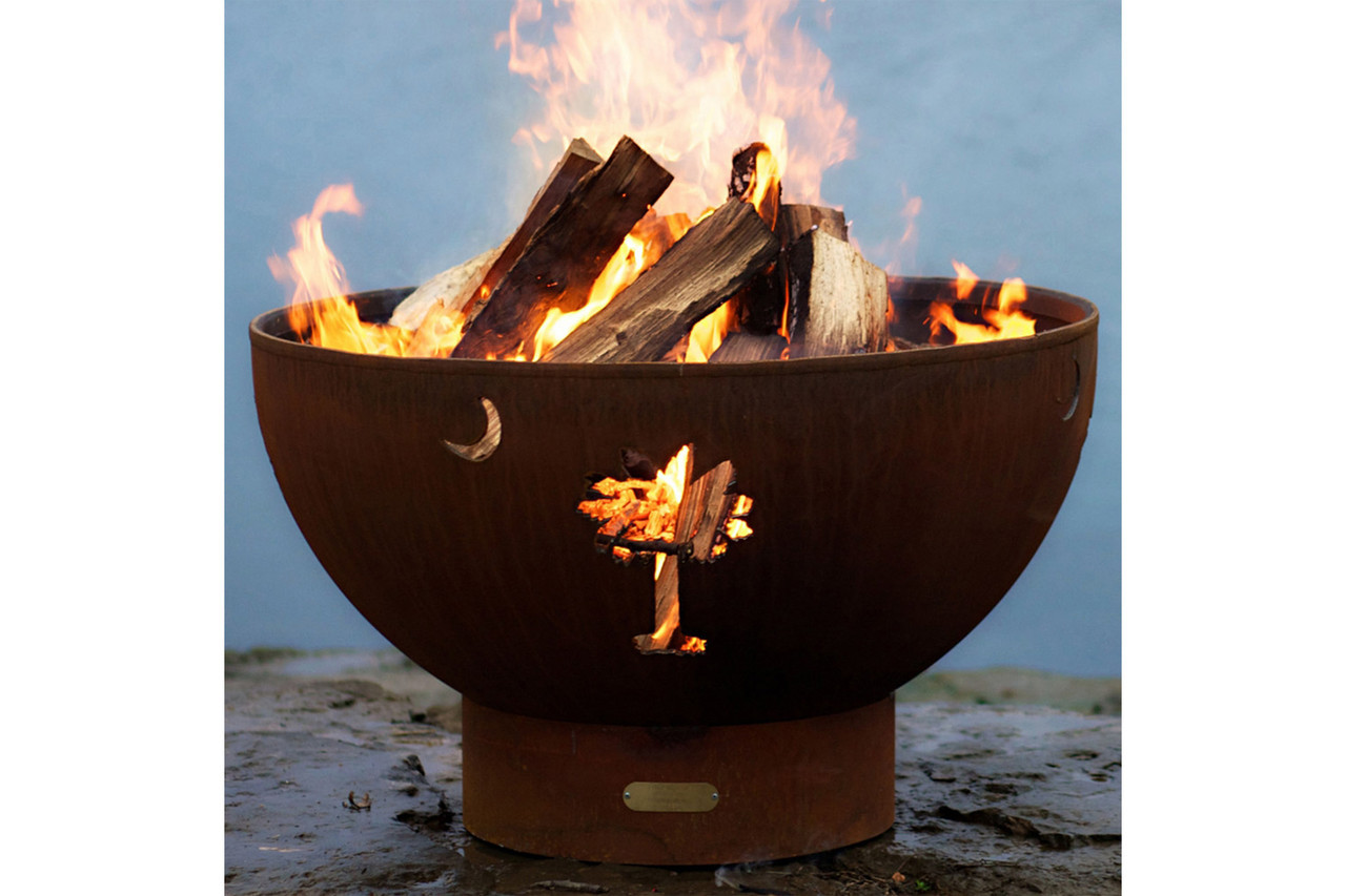 Fire Pit Art Tropical Moon Fire Pit