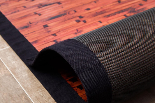 Anji Mountain Cobblestone Mahogany Bamboo Rug|2__x_3_