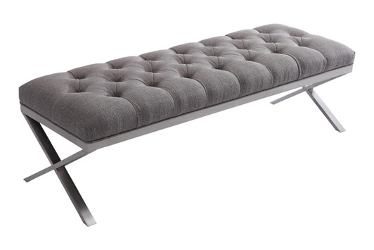 Milo Bench|gray_fabric